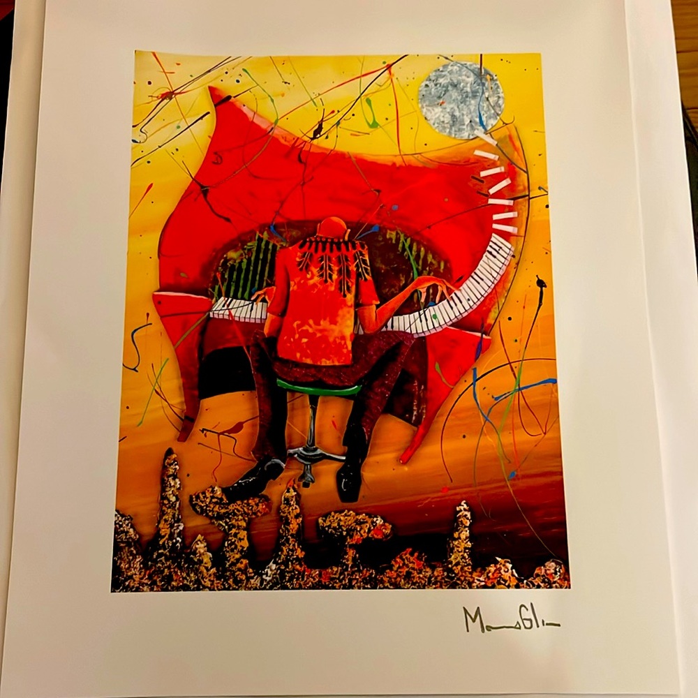 Keys to the Soul (Red) Lithograph with Spot Varnish 2021 by Marcus Glenn